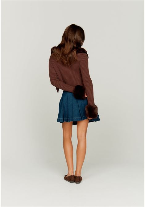 maglia chocolate peggy donna marrone in viscosa HOUSE OF SUNNY | VOL2459CHOCOLATE